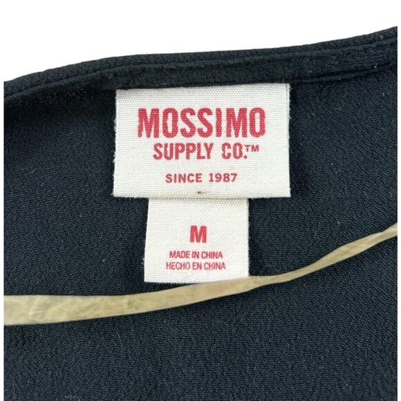 Mossimo Black Wrap Short Dress Size M Short-Sleeve V-Neck - Picture 4 of 7